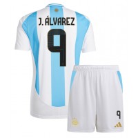 Argentinien Julian Alvarez #9 Heimtrikotsatz Kinder Copa America 2024 Kurzarm (+ Kurze Hosen)